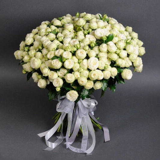 White Peony Spray Roses