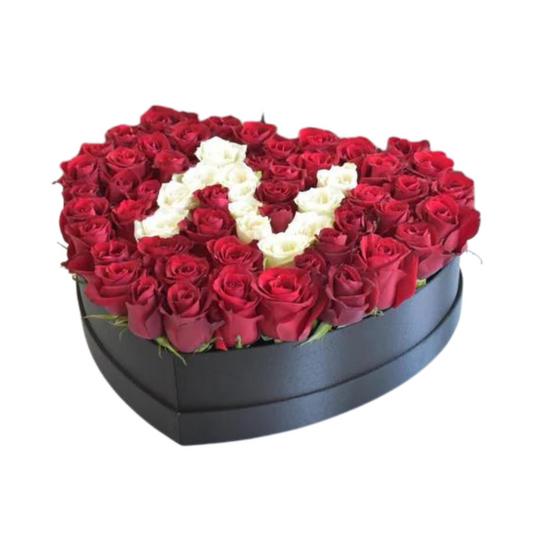 LETTER HEART FLOWER BOX