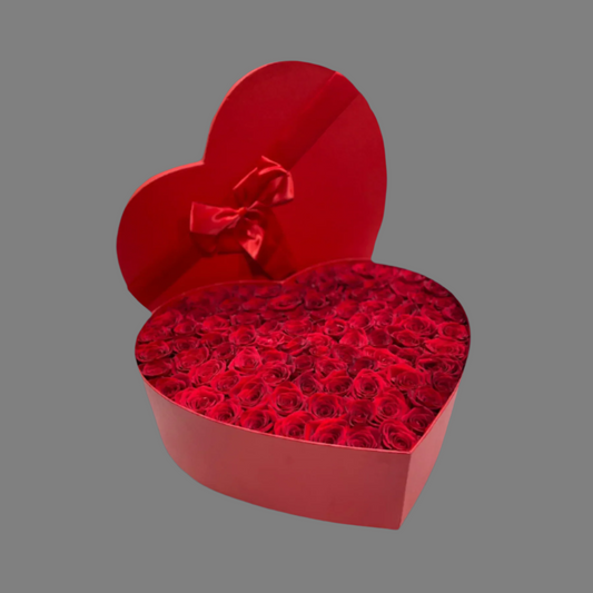 roses HEART BOX